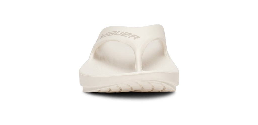 OOFOS BAUER x Men's OOriginal Sport Flip-Flop Sandals - Chalk