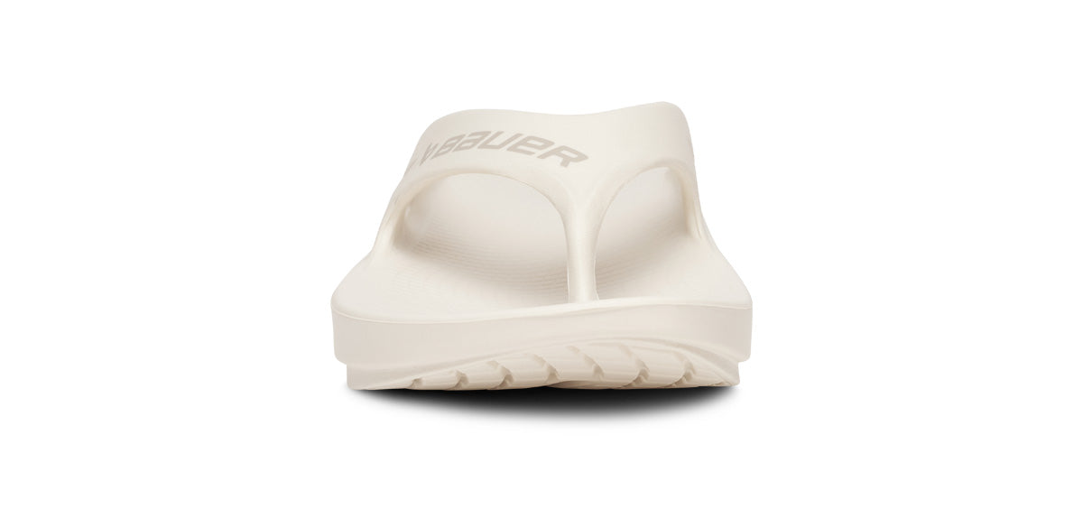 OOFOS BAUER x Men's OOriginal Sport Flip-Flop Sandals - Chalk