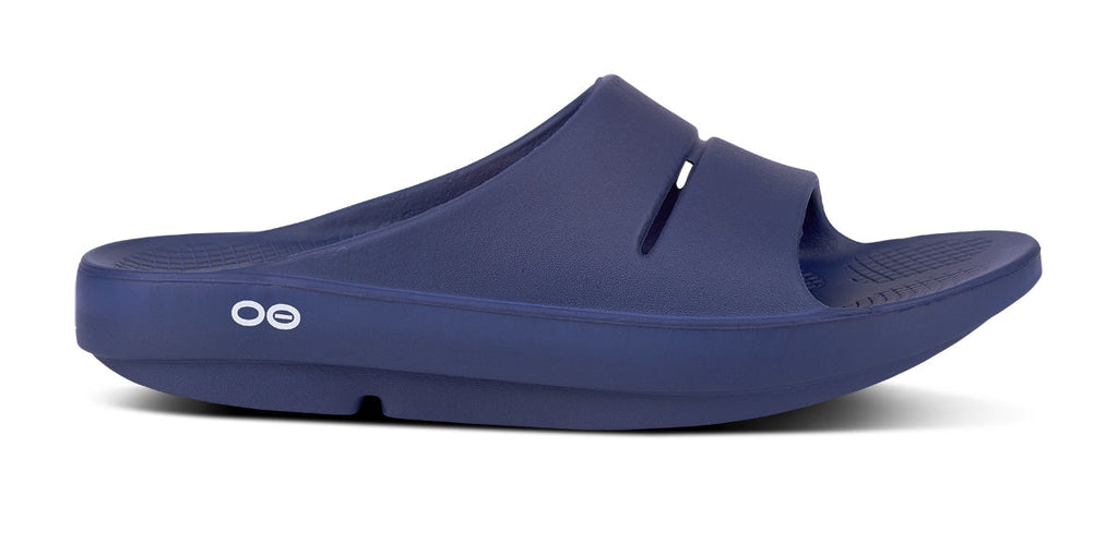OOFOS Men's OOahh Slide Sandal - Navy