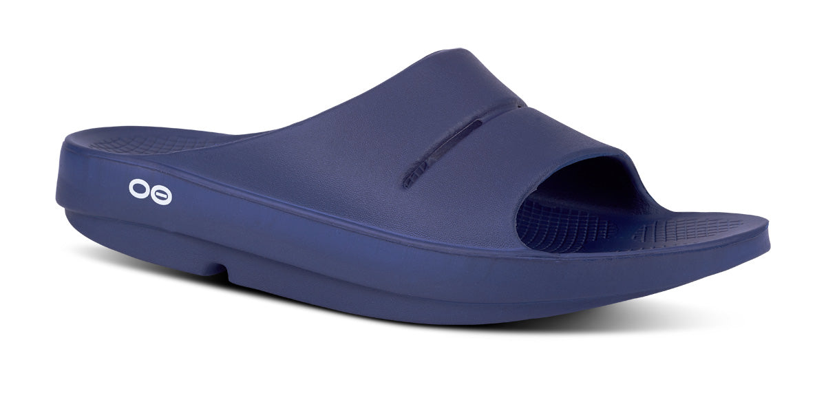 OOFOS Men's OOahh Slide Sandal - Navy