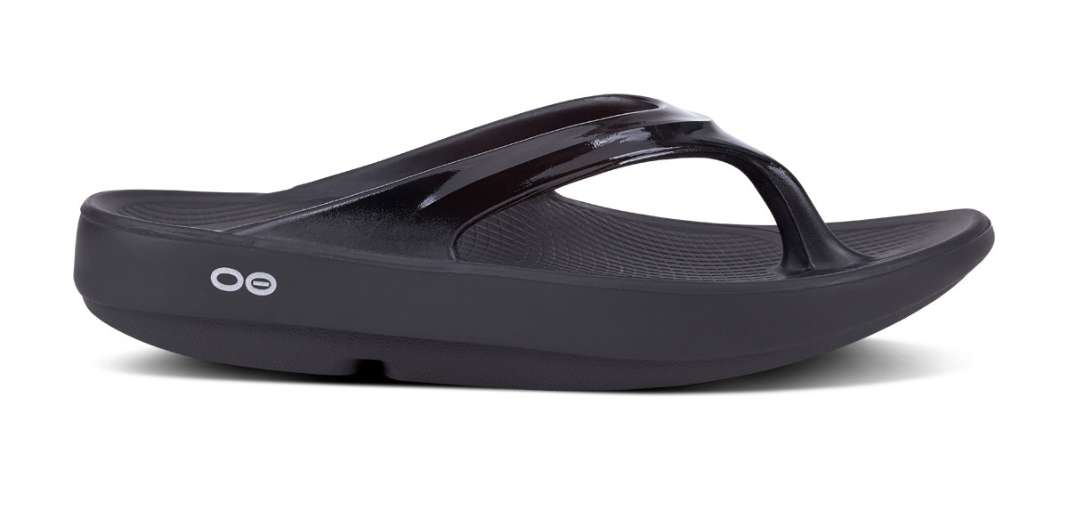 OOFOS Women's OOlala Flip-Flop Sandals - Black