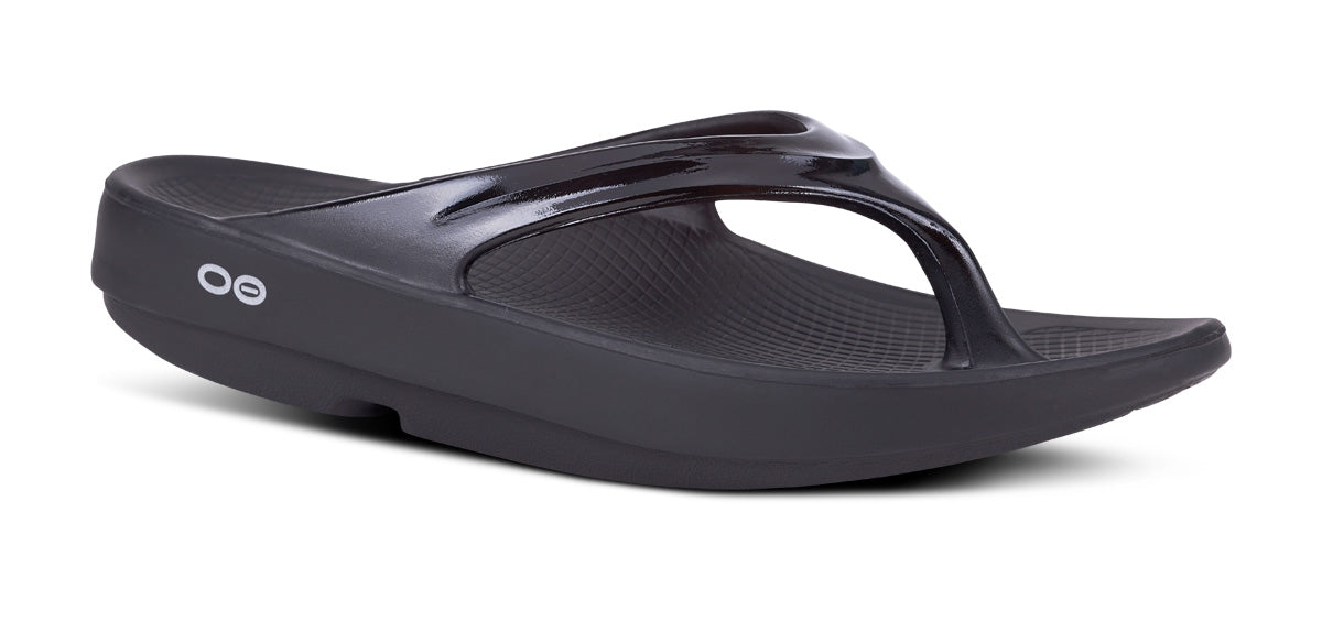 OOFOS Women's OOlala Flip-Flop Sandals - Black