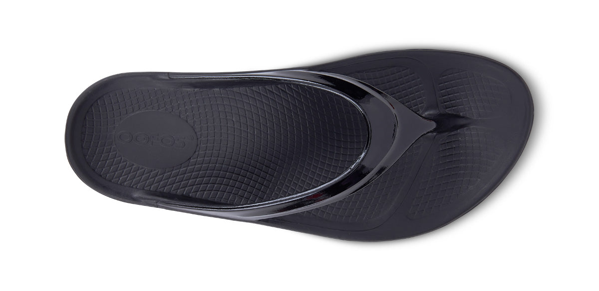 OOFOS Women's OOlala Flip-Flop Sandals - Black