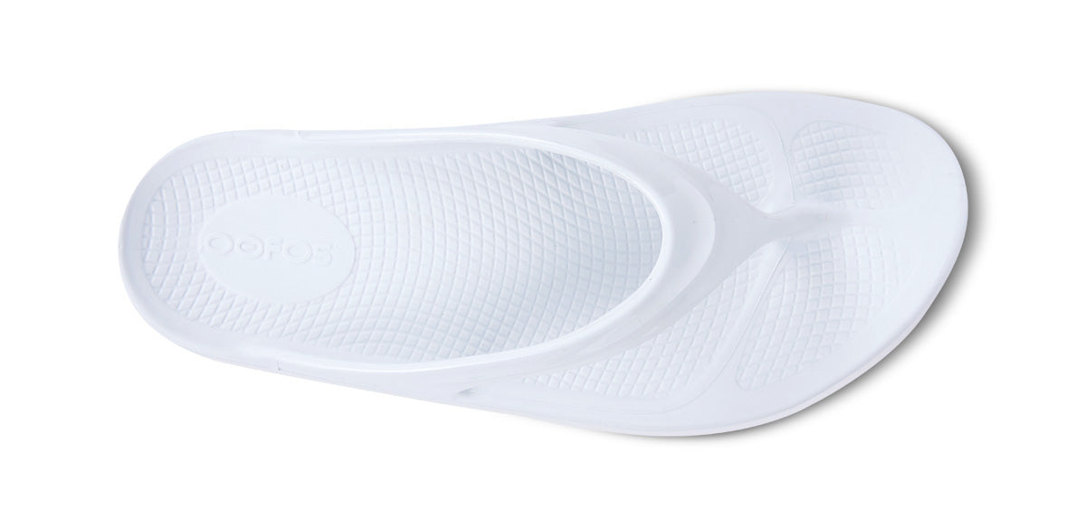 OOFOS Women's OOlala Flip-Flop Sandals - White