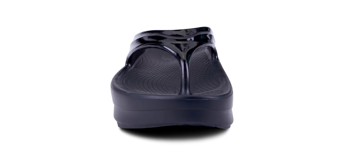 OOFOS Women's OOmega OOlala Flip-Flop Sandals - Black