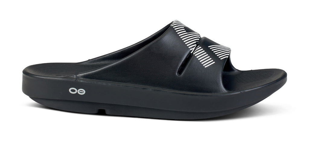 OOFOS FJ x Men's OOahh Sport Slide Sandal - Black