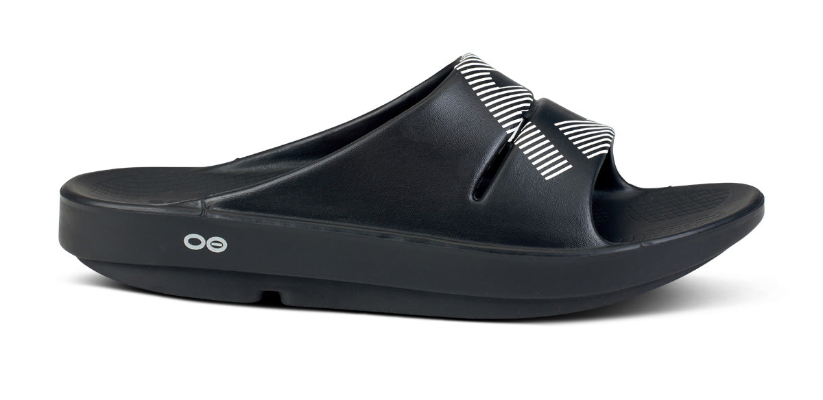 OOFOS FJ x Women's OOahh Sport Slide Sandal - Black