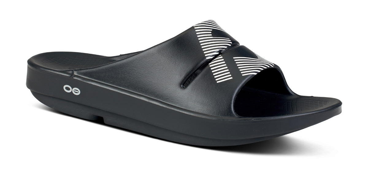 OOFOS FJ x Women's OOahh Sport Slide Sandal - Black