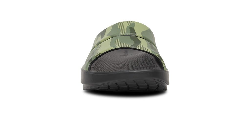 OOFOS Men's OOahh Sport Slide Sandal - Green Camo