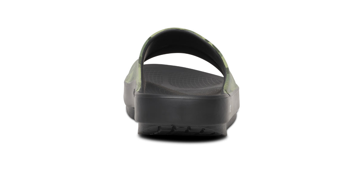 OOFOS Women's OOahh Sport Slide Sandal - Green Camo