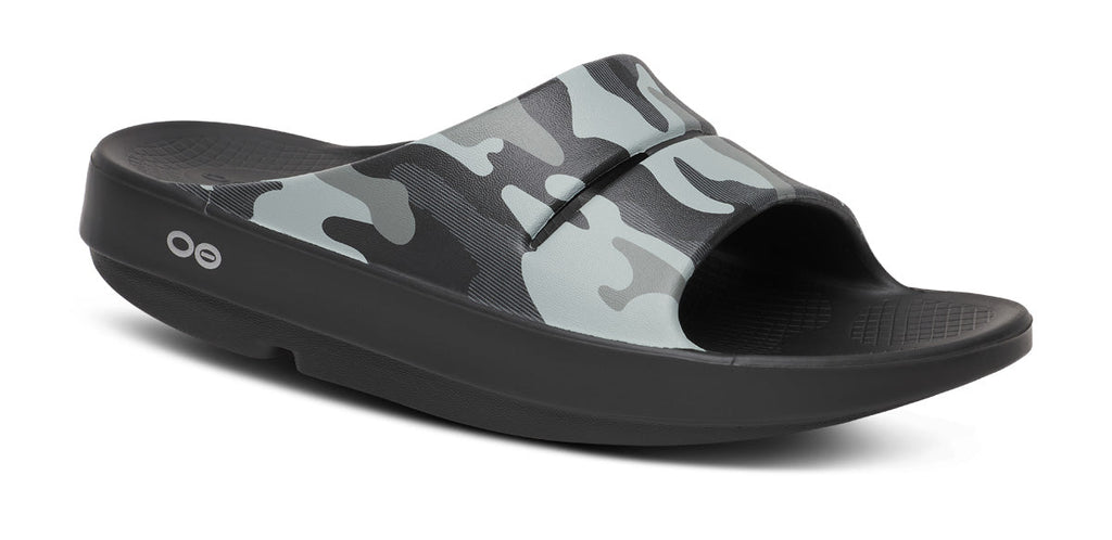 OOFOS Women's OOahh Sport Slide Sandal - Night Camo