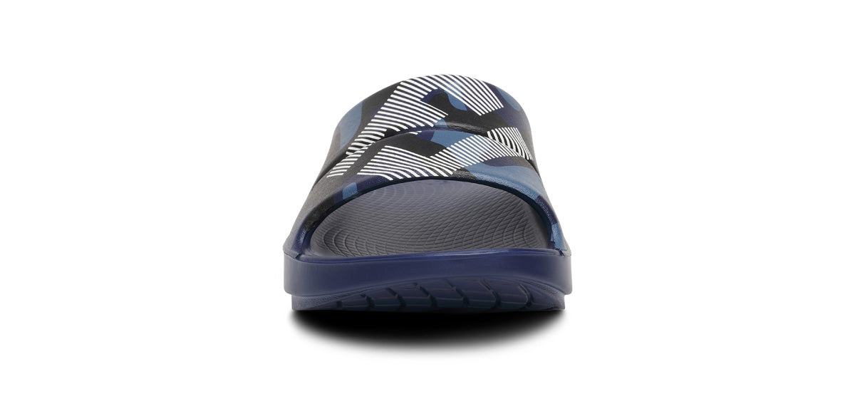 OOFOS FJ x Men's OOahh Sport Slide Sandal - Navy Camo