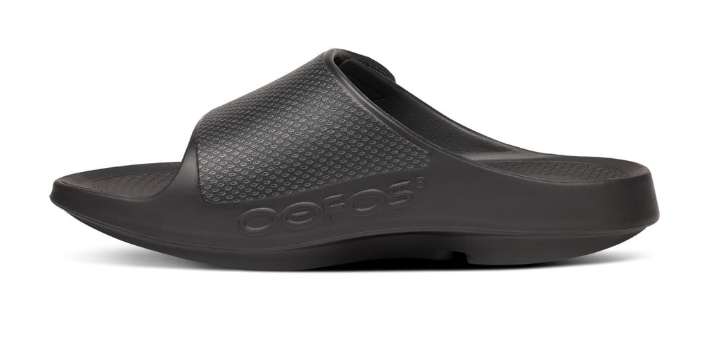 OOFOS BAUER x Men's OOahh Sport Flex Slide Sandals - Black
