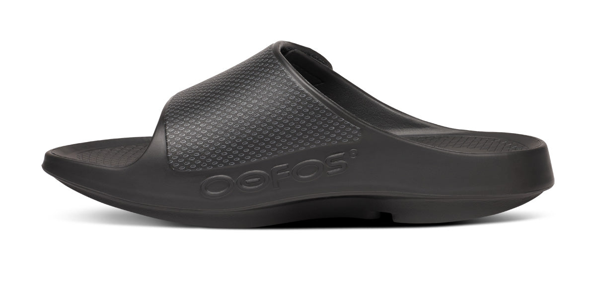 OOFOS BAUER x Men's OOahh Sport Flex Slide Sandals - Black