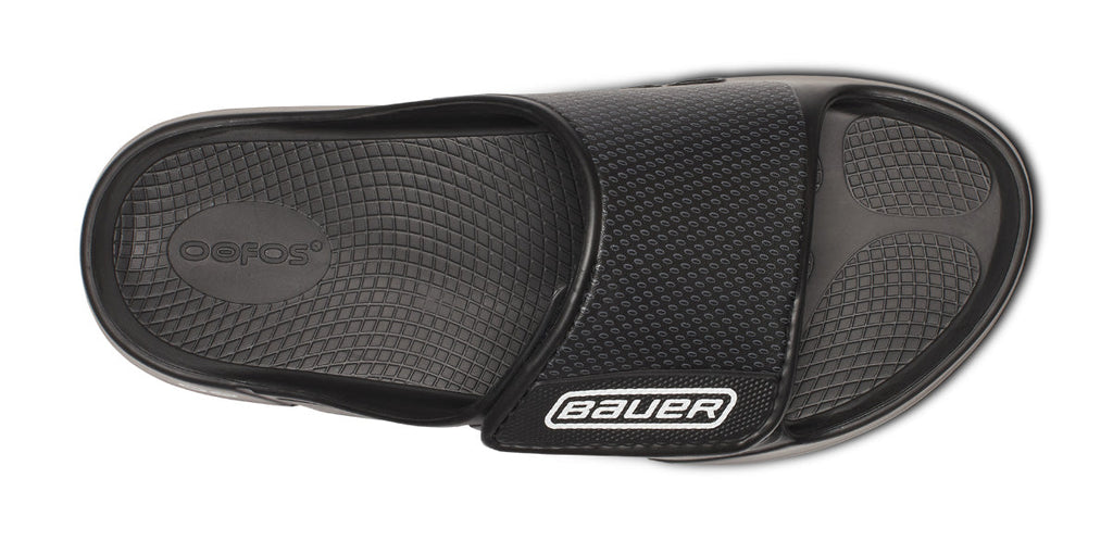 OOFOS BAUER x Men's OOahh Sport Flex Slide Sandals - Black