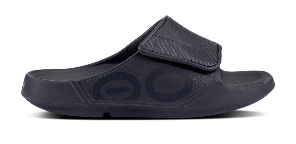 OOFOS Women's OOahh Sport Flex Slide Sandals - Matte Black