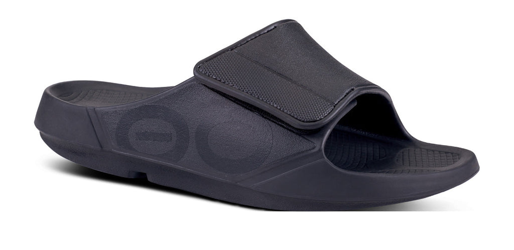 OOFOS Women's OOahh Sport Flex Slide Sandals - Matte Black