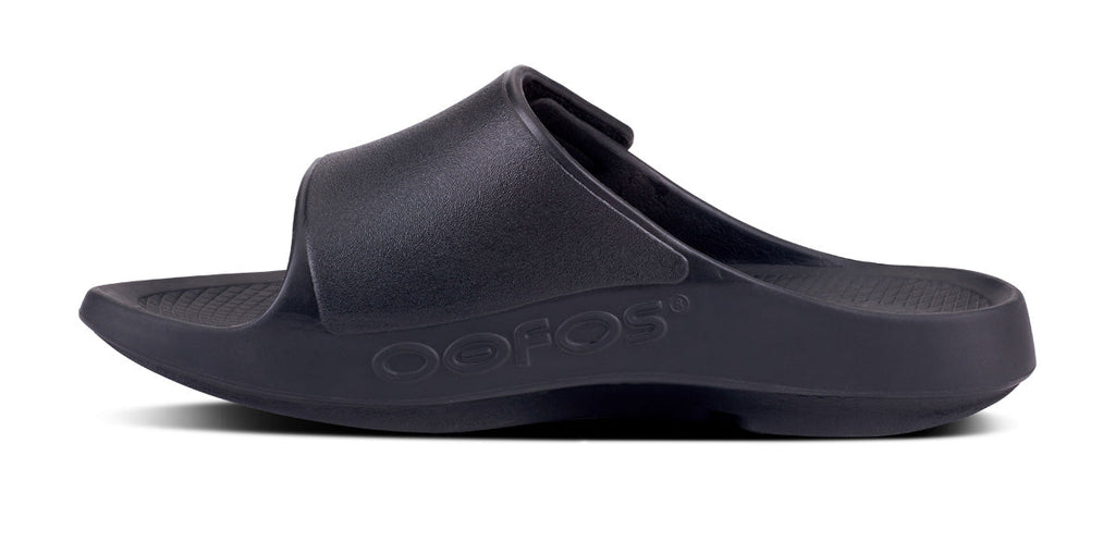 OOFOS Women's OOahh Sport Flex Slide Sandals - Matte Black
