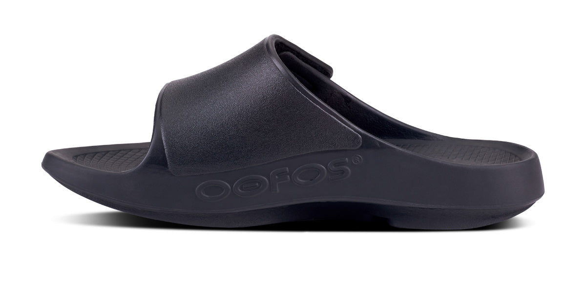 OOFOS Men's OOahh Sport Flex Slide Sandals - Matte Black