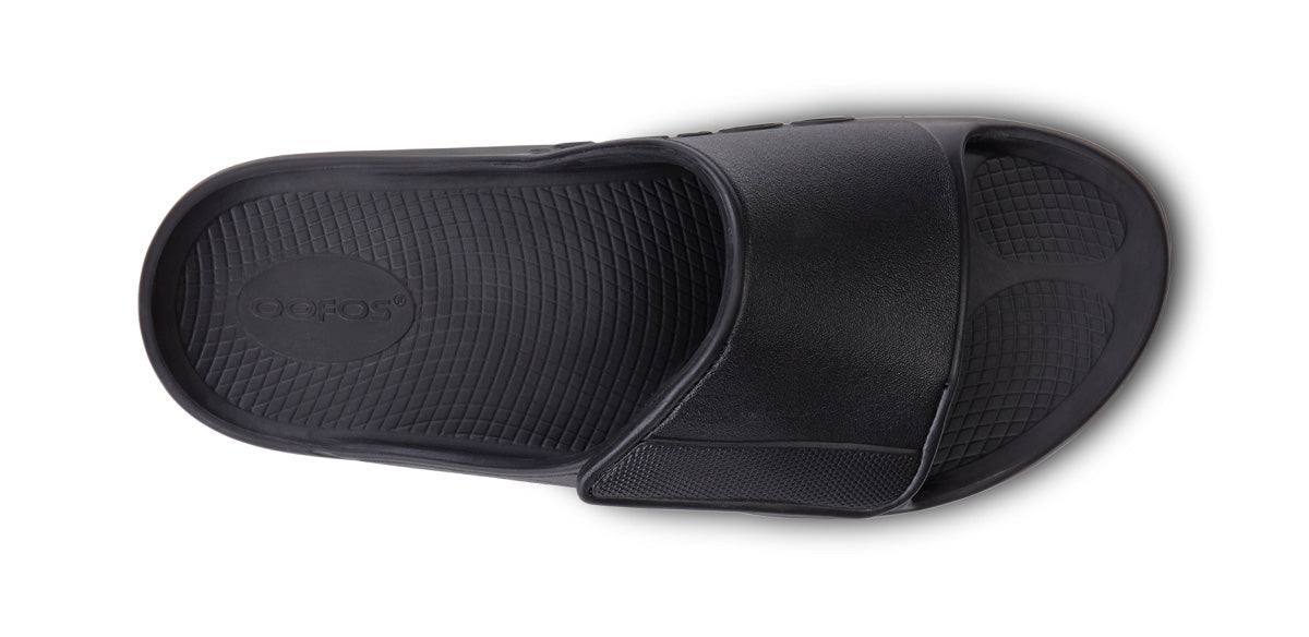OOFOS Men's OOahh Sport Flex Slide Sandals - Matte Black