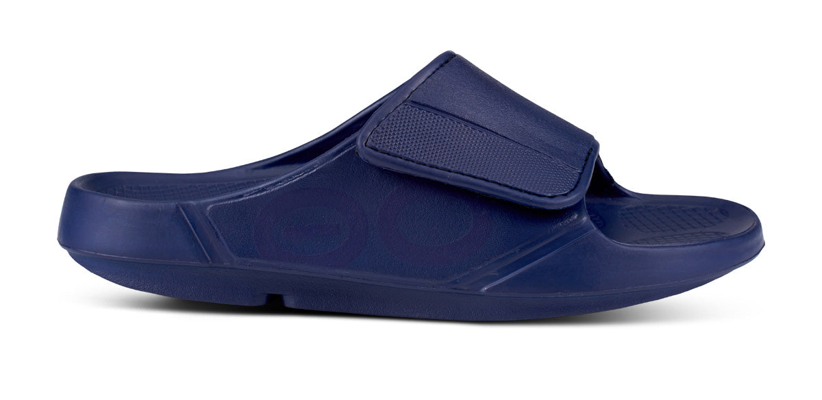 OOFOS Men's OOahh Sport Flex Slide Sandals - Navy