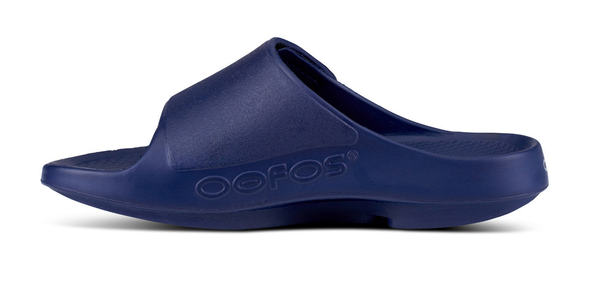 OOFOS Women's OOahh Sport Flex Slide Sandals - Navy