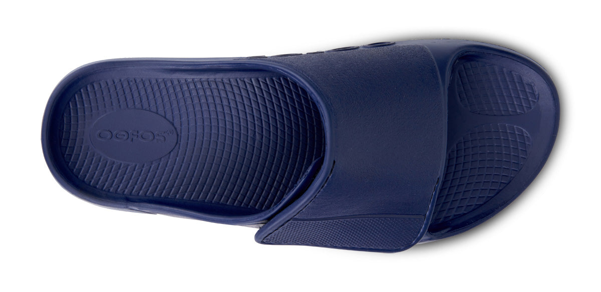 OOFOS Women's OOahh Sport Flex Slide Sandals - Navy
