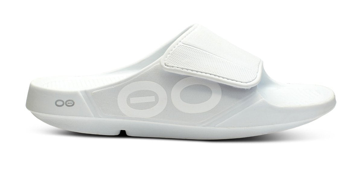 OOFOS Women's OOahh Sport Flex Slide Sandals - White