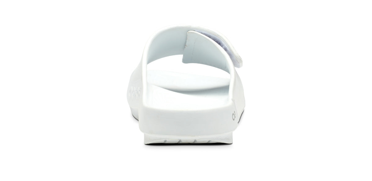 OOFOS Men's OOahh Sport Flex Slide Sandals - White