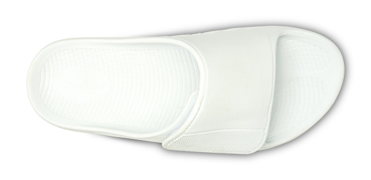 OOFOS Men's OOahh Sport Flex Slide Sandals - White