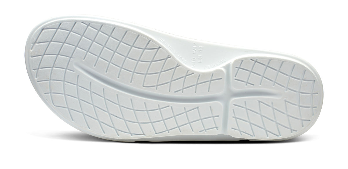 OOFOS Men's OOahh Sport Flex Slide Sandals - White
