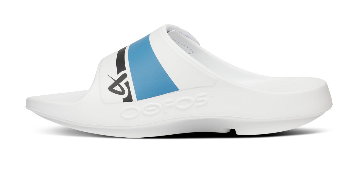 OOFOS BAUER x Men's OOahh Sport Flex Slide Sandals - White