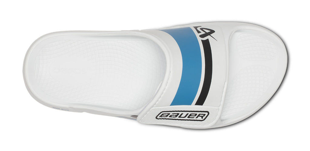 OOFOS BAUER x Women's OOahh Sport Flex Slide Sandals - White