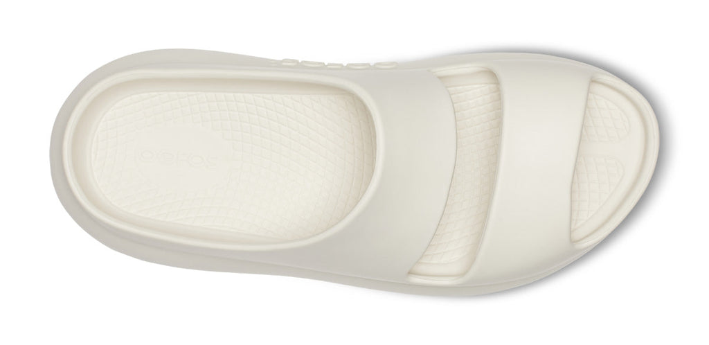 OOFOS Women's OOyea Slide Sandal - Chalk
