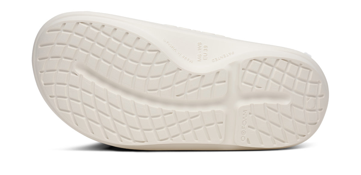 OOFOS Women's OOahh PLUS Slide Sandal - Chalk