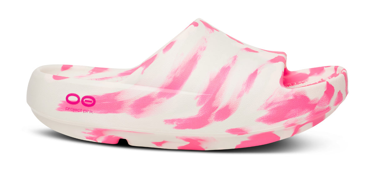 OOFOS Men's Limited Edition OOahh PLUS Slide Sandal - Project Pink