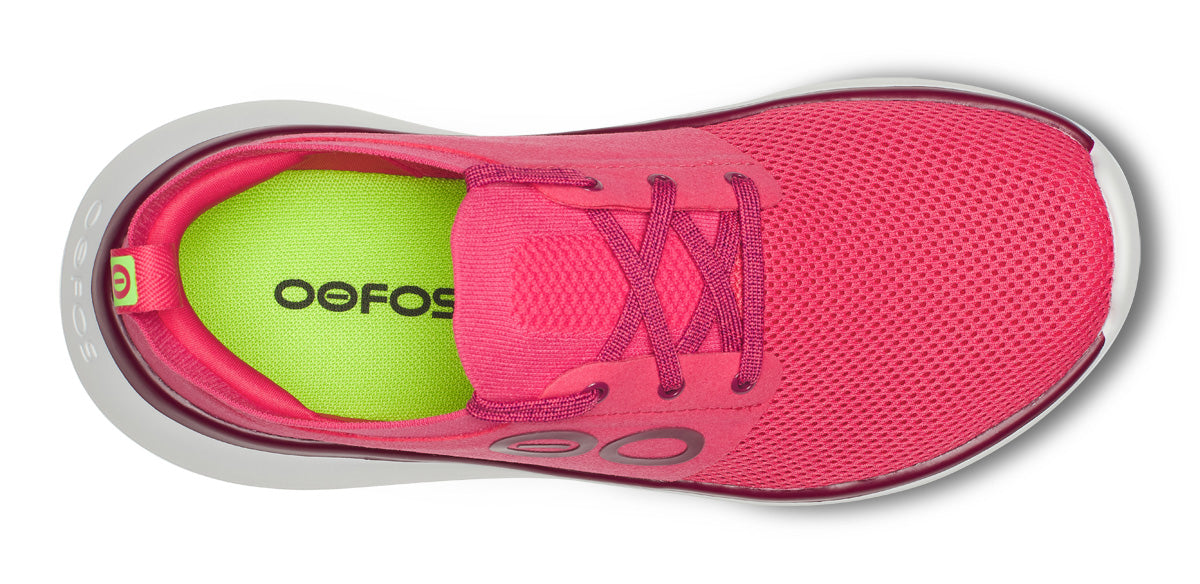 OOFOS Women's OOmy Stride Sneakers - Neon Berry
