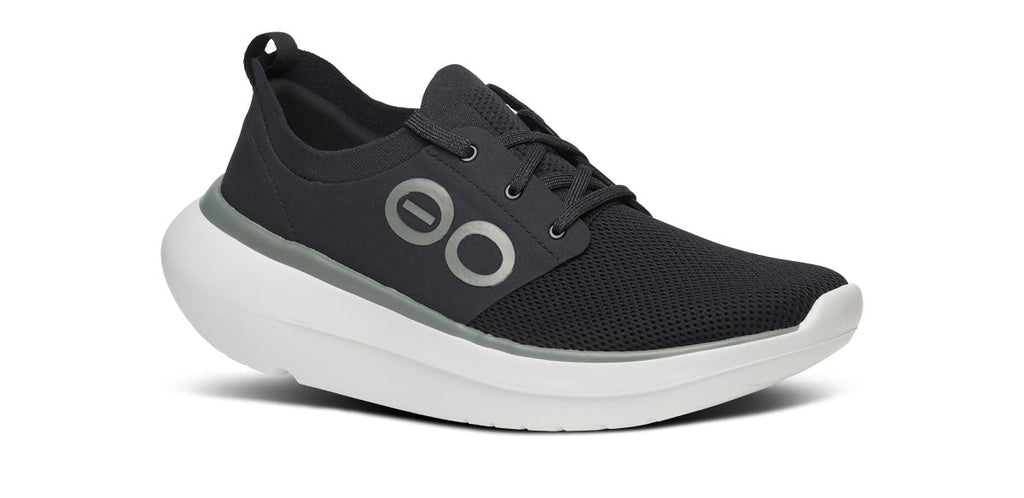 OOFOS Men's OOmy Stride Sneakers - White Black