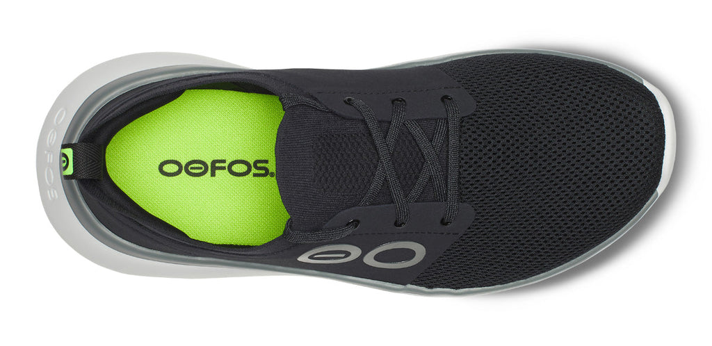 OOFOS Men's OOmy Stride Sneakers - White Black