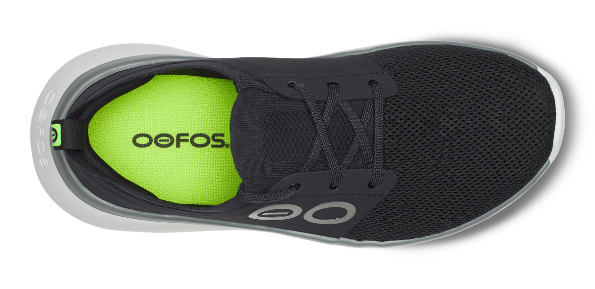 OOFOS Men's OOmy Stride Sneakers - White Black