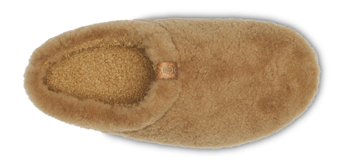OOFOS Women's OOcoozie Sherpa Mule Slippers - Café Spice