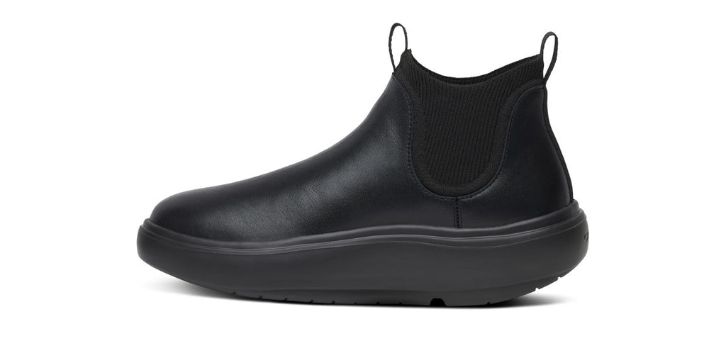 OOFOS Men's Leather Londoner Boots - Black
