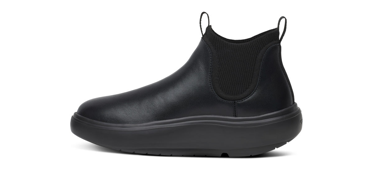 OOFOS Men's Leather Londoner Boots - Black