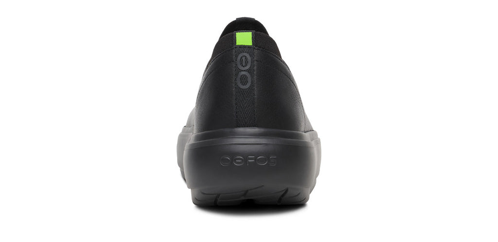 OOFOS Men's Club+ Leather Sneakers - Black