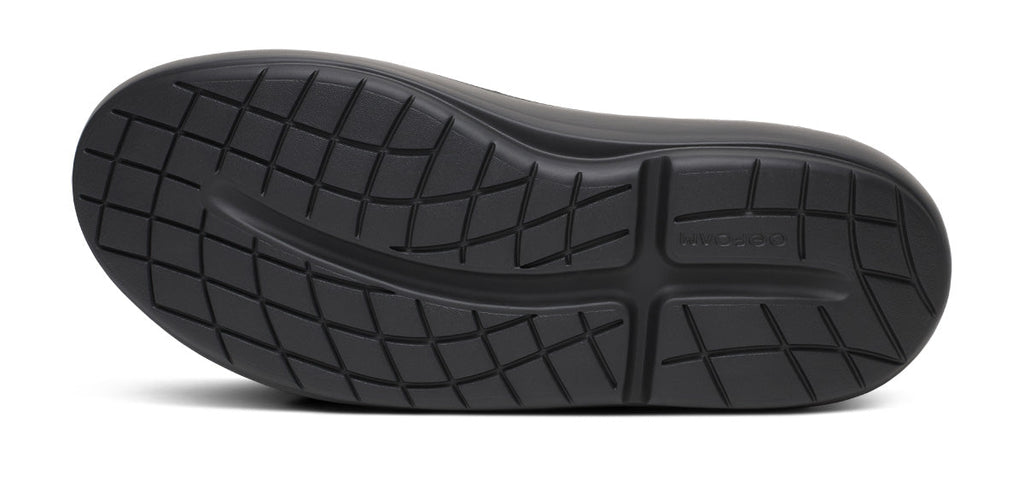OOFOS Men's Club+ Leather Sneakers - Black