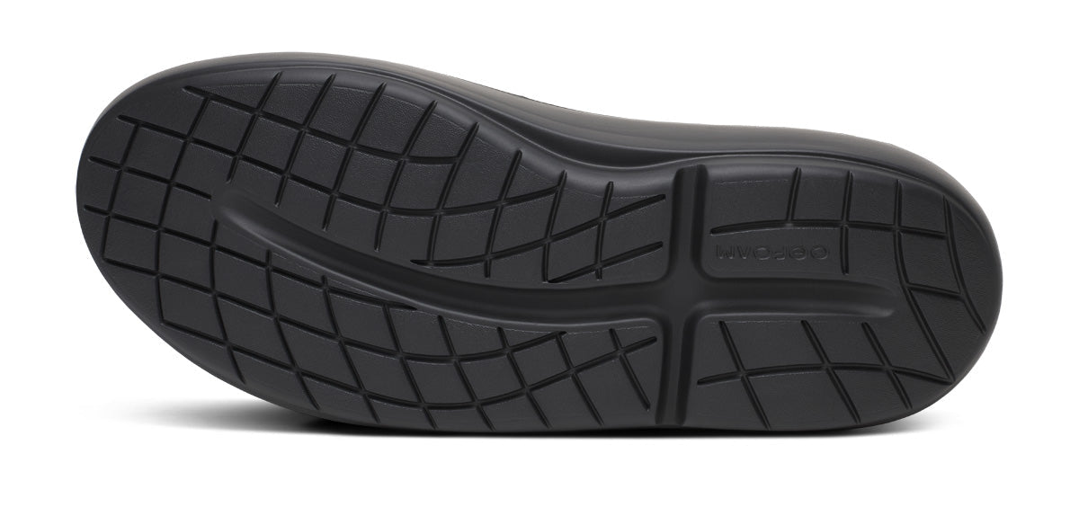 OOFOS Men's Club+ Leather Sneakers - Black