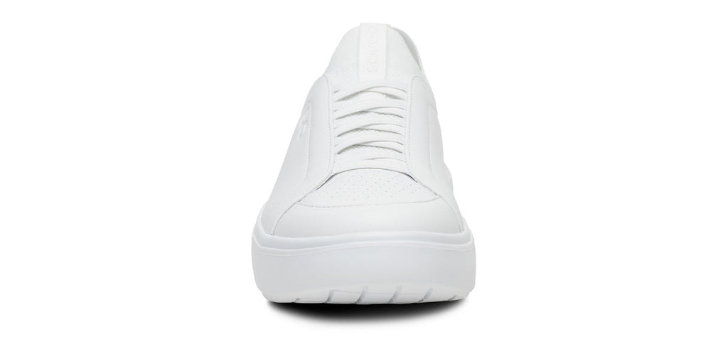 OOFOS Men's Club+ Leather Sneakers - White