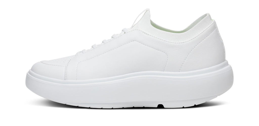 OOFOS Men's Club+ Leather Sneakers - White