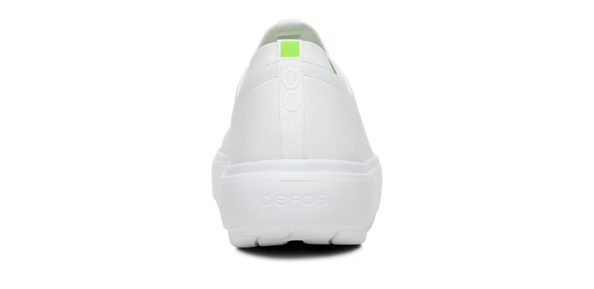 OOFOS Men's Club+ Leather Sneakers - White