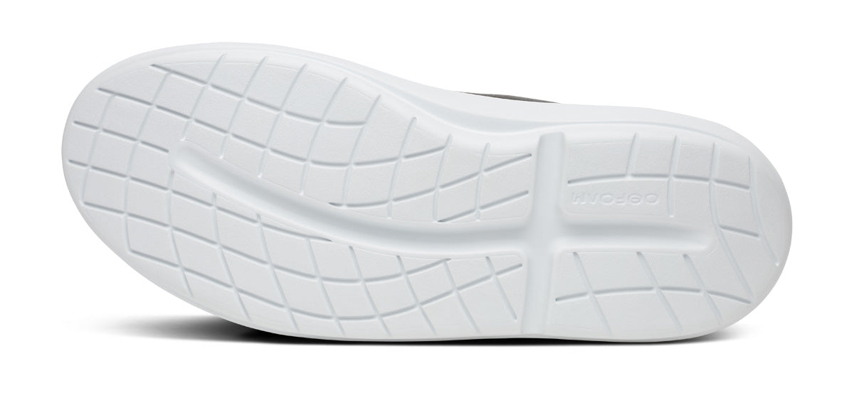 OOFOS Men's Club+ Leather Sneakers - White Black